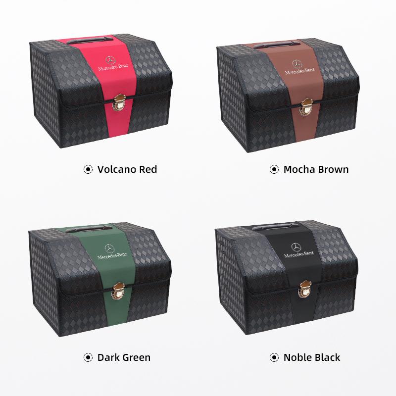 GLC GLB Car Trunk Leather Storage Box Stowing Tidying Bag For Mercedes Benz AMG GLE GLS CLS GLC CLA GLA GLK ML C197 R231 W167 W