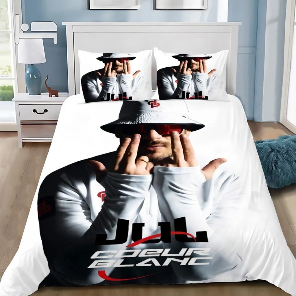 3D Printed JuL Bedding Set Rapper JuL C'est Pas Duvet Cover Pillowcase 2/3pcs 3D Prints Quilt covers Single Double Large Size