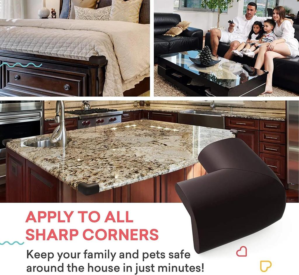 4 шт. мягких детских защитных уголков с предварительно проклеенными краями стола для безопасности детей и защиты бампера мебели