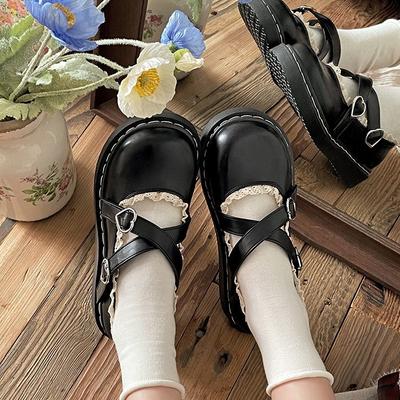 Туфли Mary Jane на толстой подошве в стиле ретро, женские, весна-осень 2025, юбка, черные, французские, универсальные, легкие, одинарные туфли