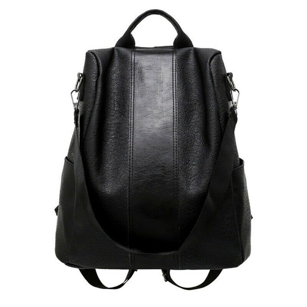 Practical PU Leather Women Travel Satchel Waterproof Rucksack Anti-Theft Bag School Shoulder Backpack