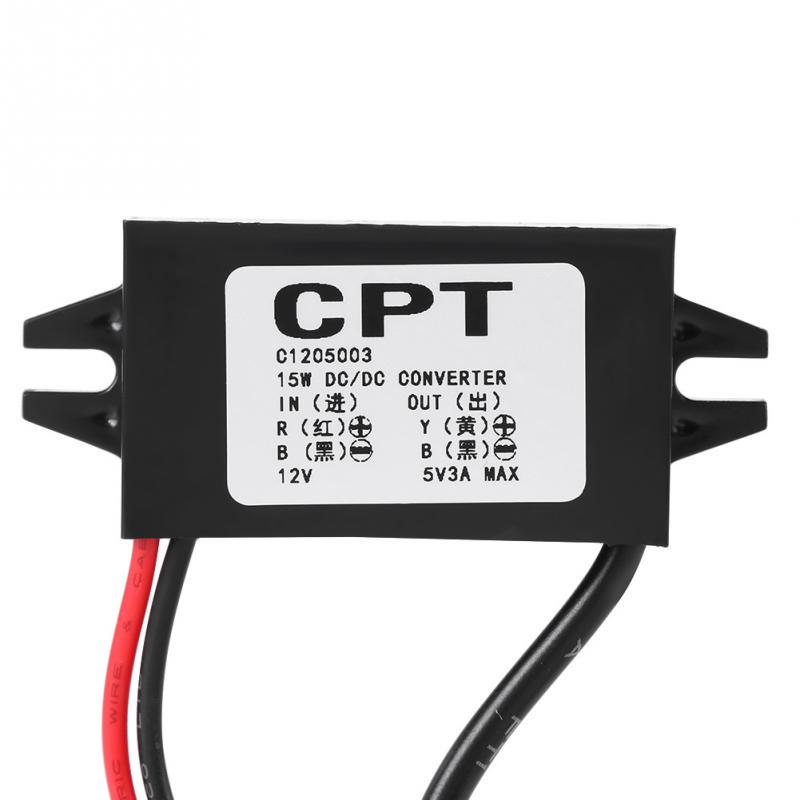 - 12V To 5V 3A USB Converter Voltage Step Down Regulator for Car Smartphone