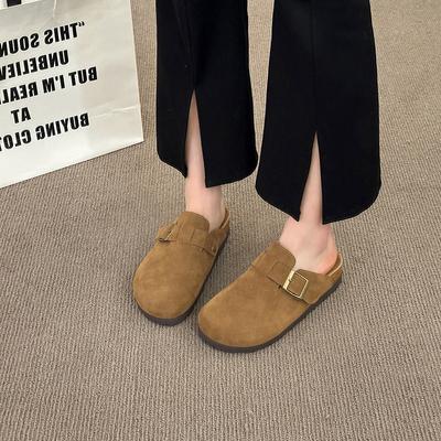 Матовая кожа ретро сумка мягкая подошва женская обувь с круглым носком летние туфли-лодочки для беременных матерей нескользящие тапочки