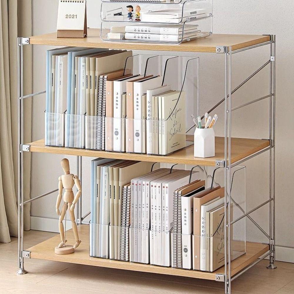 Transparent File Storage Box Acrylic Paper Organizer INS Desk File Folder Books Sorting