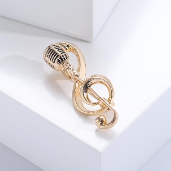 Брошь с музыкальной нотой, блестящие бриллианты, аксессуары для одежды из сплава, брошь на булавках, простой корсаж для женщин