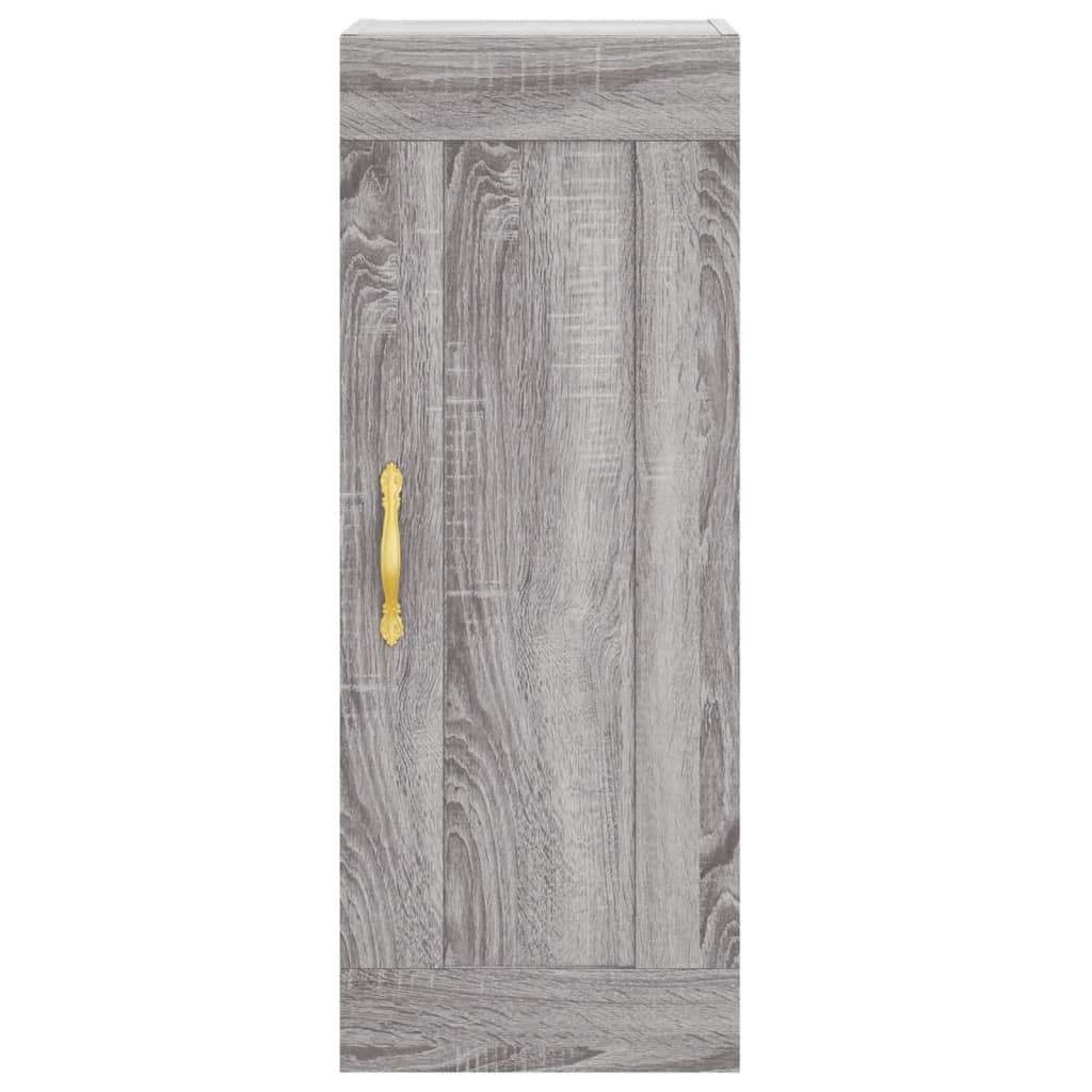 Wall Mounted Cabinet Grey Sonoma 34.5 x 34 x 90 cm Particleboard