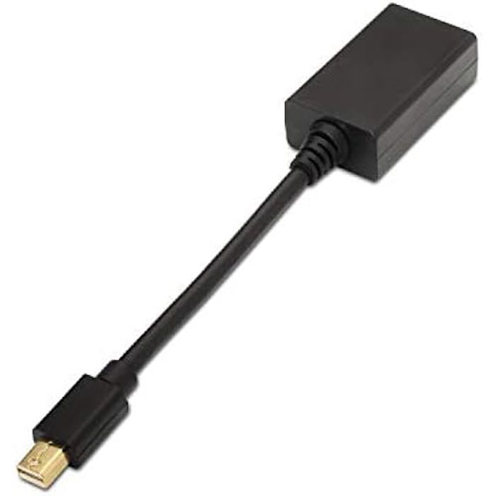 AISENS A125 – 0137 – Convertisseur Mini DP vers HDMI de 15 cm, Couleur Noir