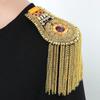 Breastpin Rivet Shoulder Badges Cool Jacket Vintage Brooch Club Tassel Chain Epaulette  Suit