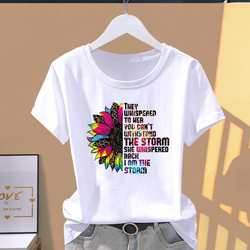 (Азиатский размер) Футболка с графическим принтом, женская повседневная модная принтованная леопардовая надпись, стиль, милая, милая женская повседневная женская футболка с коротким рукавом
