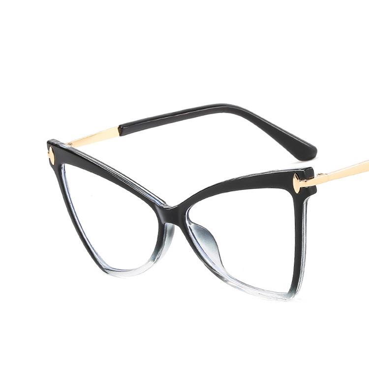 Женская оправа для очков «Бабочка», треугольная, модная, с индивидуальностью, в стиле ретро, классическая, из TR90, большая оправа, простые очки EMA