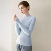 Women's 100% Pure Cashmere Seamless Half-High Collar Slim Fit Sweater - Perfect Knit Base for Autumn/Winter