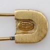 CHANEL Brooch Safety pin Plated Gold/Rhinestone 5.2g Women Used