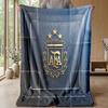 Argentina Football Printed Flannel Blanket Skin Friendly Warm Decorative Throw for Indoor Couch Bed Daily Use
