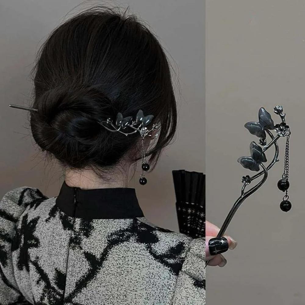 Vintage Hanfu Chopstick Hair Sticks Chinese Style Hair Accessories 2024 New Tassel Hair Stick