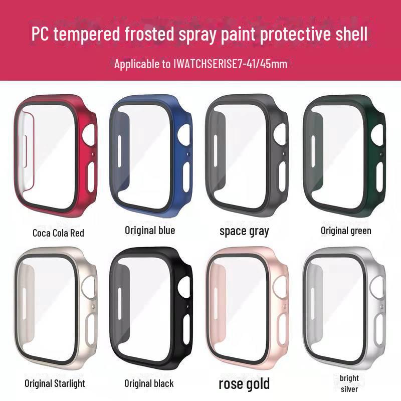 Защитный чехол для Apple Watch S10/8/76543SE: Пленка для распыления ПК