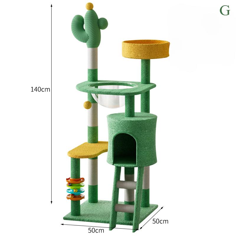 Кактусовая конструкция для лазанья для кошек, сизалевая веревка, гнездо для кошек, интегрированное дерево для кошек, небольшого размера, платформа для прыжков для кошек и конструкция для лазанья для кошек