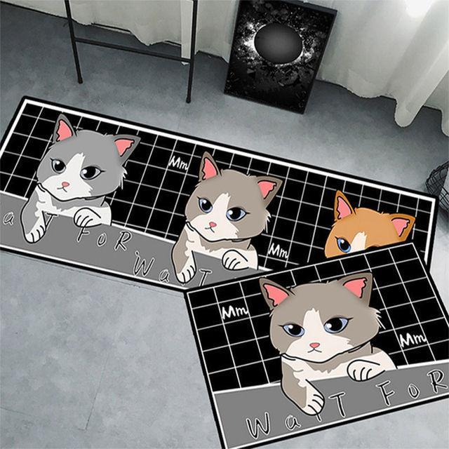 Кухонный коврик для пола, домашний входной коврик для ванной комнаты, противоскользящий моющийся коврик, ковер для прихожей, гостиная, спальня, коридор, длинный ковер