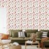 Christmas wallpaper white, coral, light gray and beige 50x1000