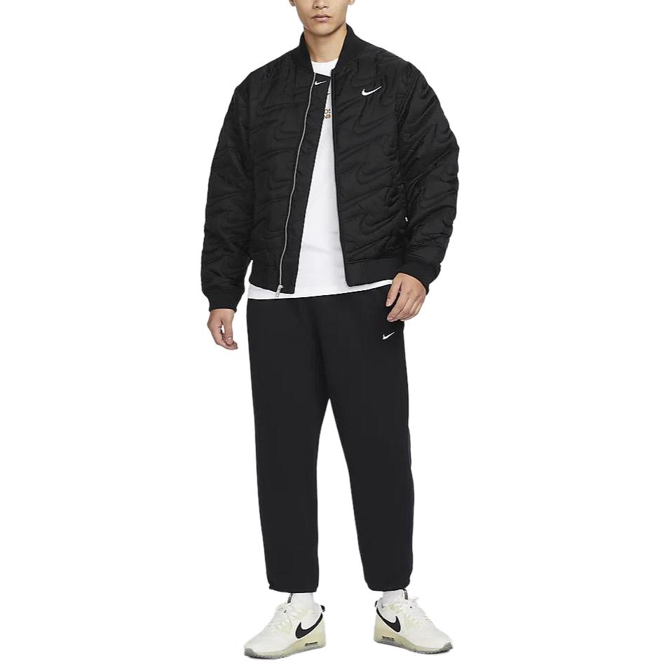 Nike Спортивная одежда Swoosh Solid Color Zip-Up Casual Jacket Men Jackets Black FV6152-010