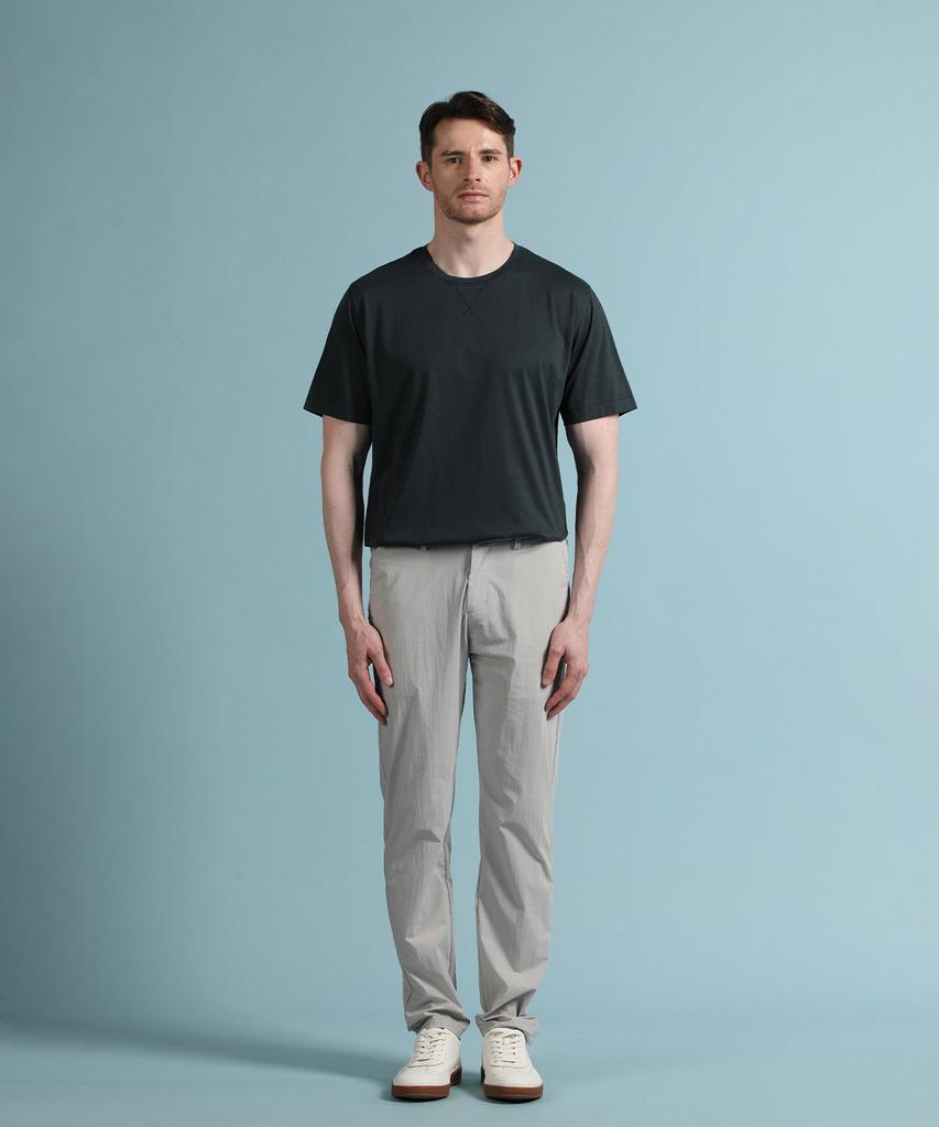 PANICALE Charcoal Basic Round Short Sleeve T-Shirt