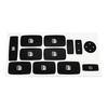 Black Vinyl Material Windows Button Decals Light Penetration Reduction
