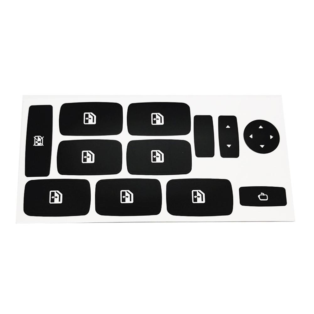 Black Vinyl Material Windows Button Decals Light Penetration Reduction