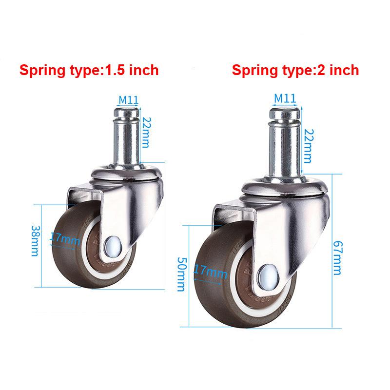 5 шт. поворотные ролики диаметром 50 мм, мягкие резиновые ролики из ТПЭ для замены колесиков для офисного стула, мебели