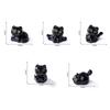 5Pcs/Set Black Cat Ornament Mini Figurines Miniature Resin Cute Kitten Micro Landscape Crafts Small Ornaments Desktop Decoration