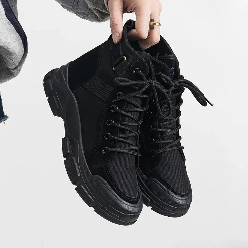 Современные ботинки с перекрестными шнурками на щиколотке, популярные женские ботинки в стиле вестерн, ботинки Martin на весну/осень, женские ботинки со шнуровкой и круглым носком D396