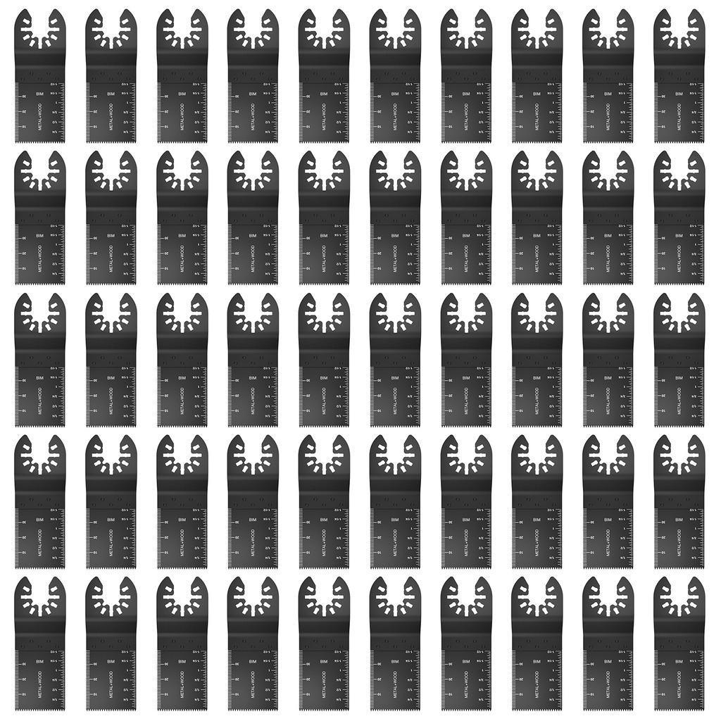 Новые более прочные 50 шт., 34 мм, грубые пилы из углеродистой стали, биметаллические прямые древесные смеси, осциллирующий многофункциональный набор электроинструментов