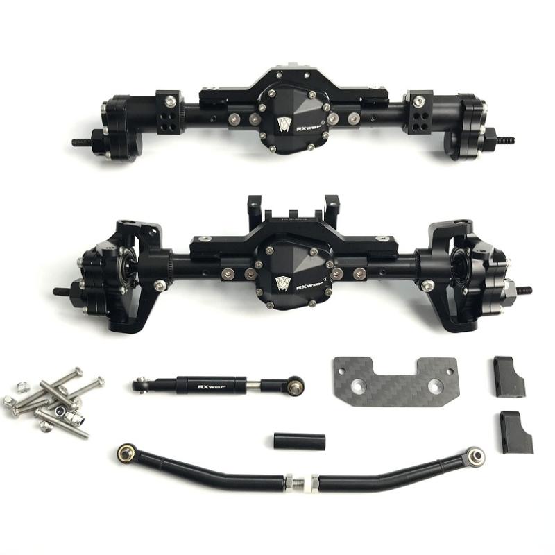 Передняя и задняя портальная ось из алюминиевого сплава, обработанная на станке с ЧПУ для гусеничного автомобиля 1/10 RC Axial SCX10