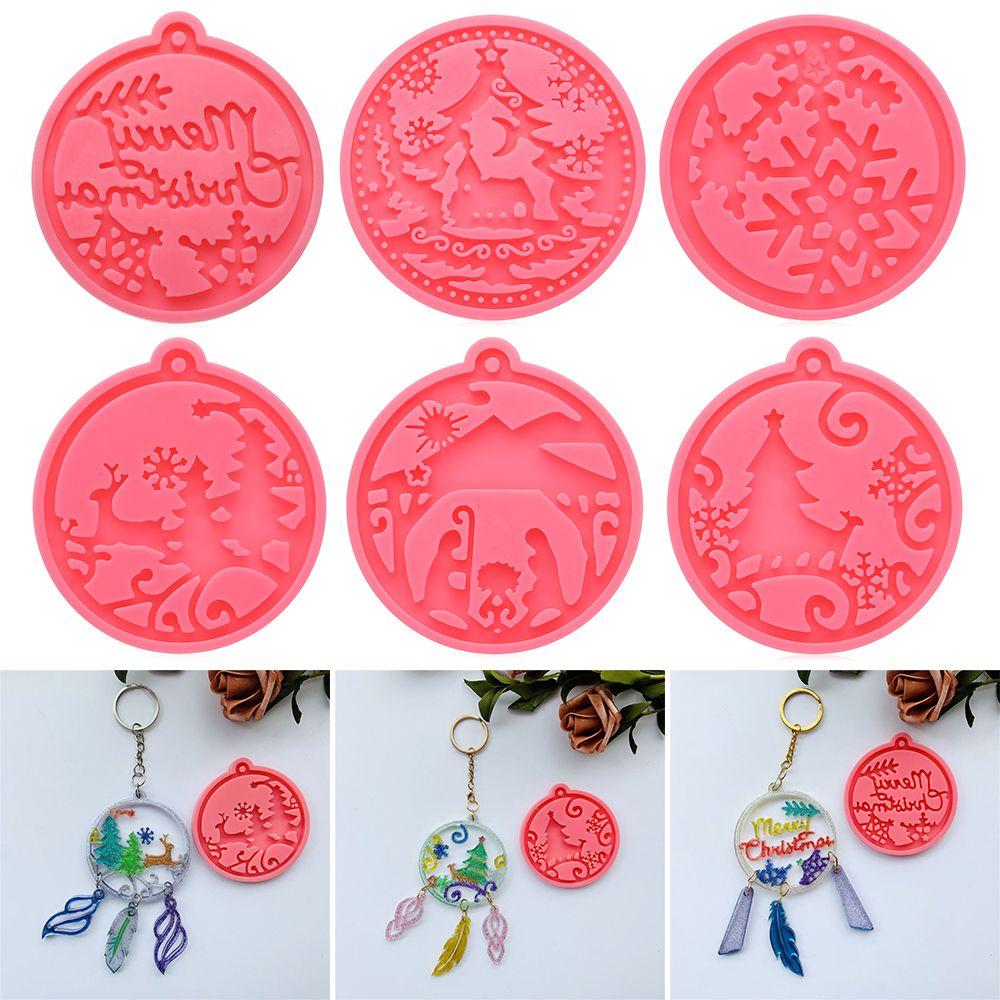 Xmas ball Candy Chocolate Cake Tools Silicone Moulds Keychain Molds Christmas Ball Mold Jewelry Making Tool