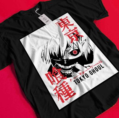 Футболка Tokyo Ghoul Кен Канеки Футболка Джузо Сузуя Аниме Манга Хоррор Унисекс Футболка BB943