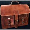 Сумка Козья кожа Натуральная Коричневая Мужская Мессенджер для ноутбука Портфель Винтаж