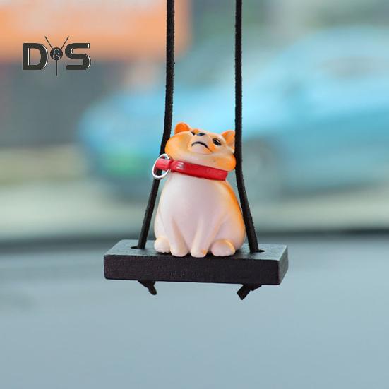 Подвесное украшение для автомобиля в виде собаки, симпатичное зеркало заднего вида в форме собаки, подвесное автомобильное кондиционирование воздуха, аксессуары для интерьера