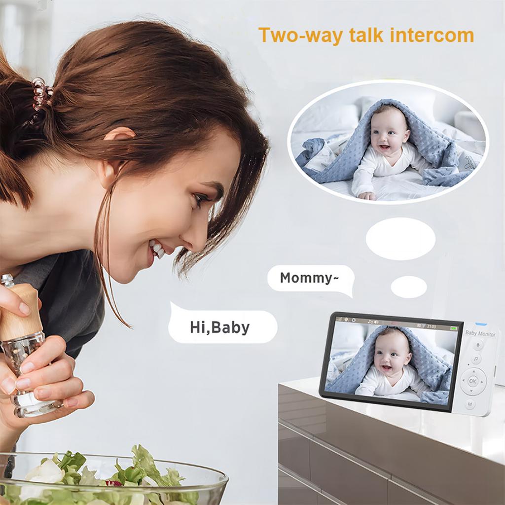 5-Inch Baby Monitor 1080P with 2-Way Talk HD Night Vision and Remote Pan/Tilt/Zoom for Baby Care and Monitoring