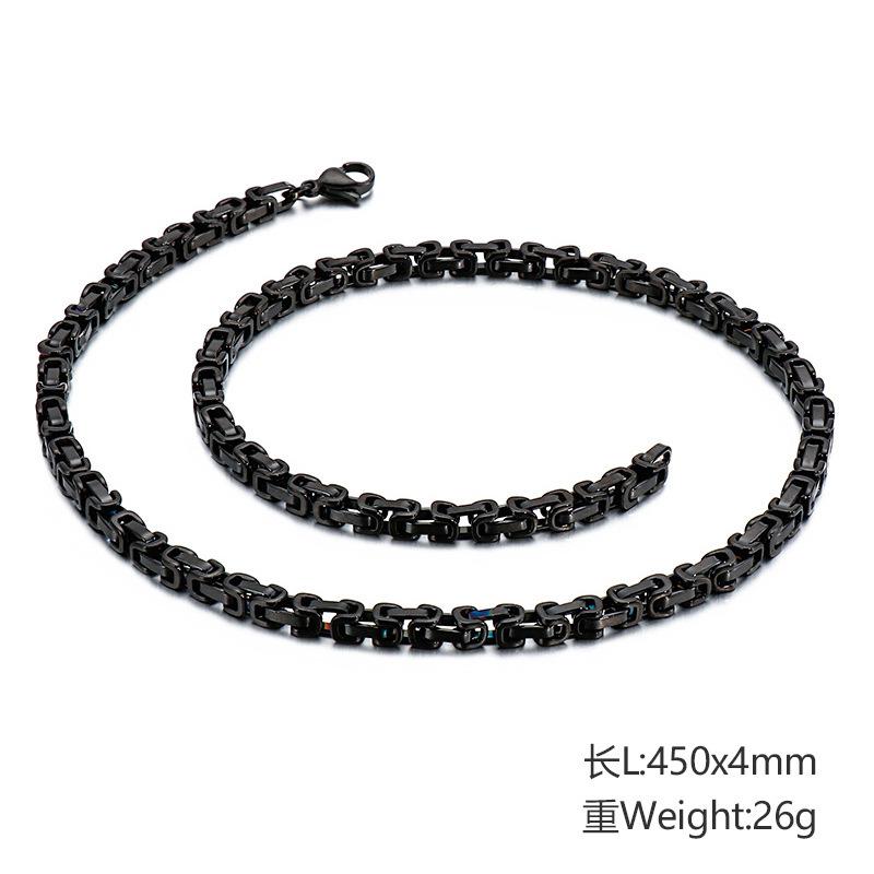 Trendy Back Chain Necklace, Personalized Domineering Men'S Imperial Chain Hip-Hop Jewelry Accessories