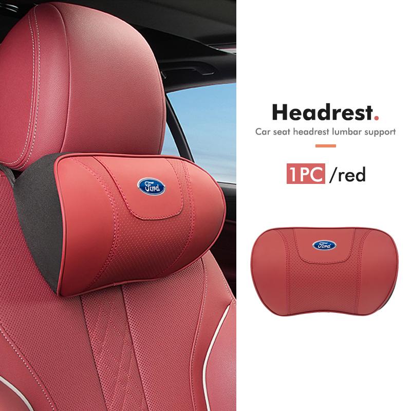 KKHK4 Car Back Headrest Neck Pillow Breathable Lumbar Support For Ford Escort KA Flex Everest KA Expedition Falcon Fusion