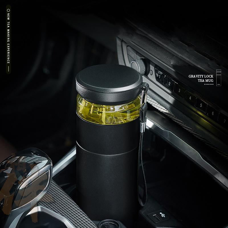 GIANXI 480 мл Кружка для кофе из нержавеющей стали с холодной изоляцией и крышкой, бытовая керамическая подкладка, бутылка для воды, кухонный термос