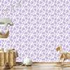 Cow Patches Wallpaper White, Lavender and Light Gray 50x1000