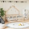 VidaXL Children's Bed Frame with Drawers 70x140 Cm Solid Pine Wood 834540