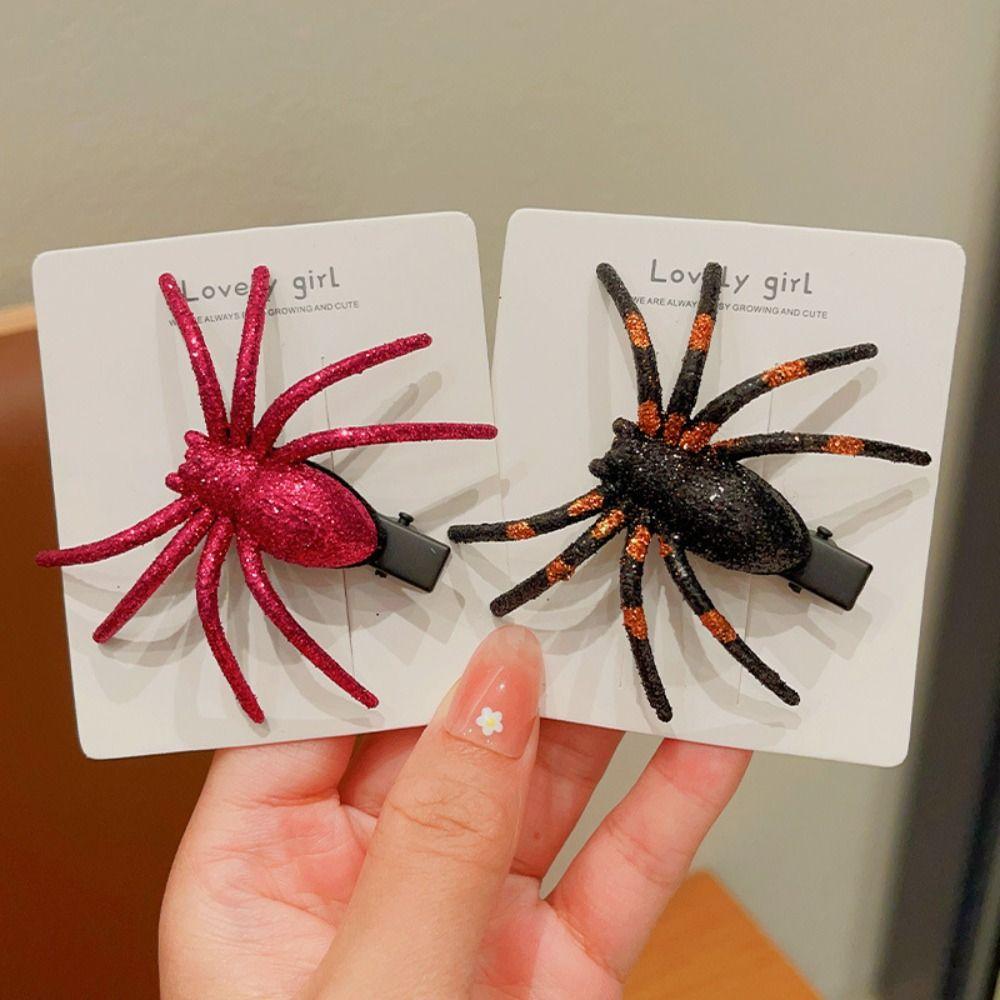 Headwear Halloween Spider Hairpin Spider Barrettes Halloween Headdress  Festival Toys