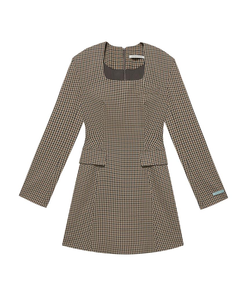Instant Punk Square Neck Slim Dress
