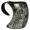 Viking Drinking Horn Mug Wolf Carved Tankard For Beer Game Of Thrones Wolf Mug