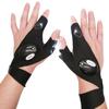 1 пара перчаток без пальцев Magic Strap для рыбалки на открытом воздухе, водонепроницаемые перчатки для рыбалки с ночным светом и светодиодным фонариком, спасательные инструменты