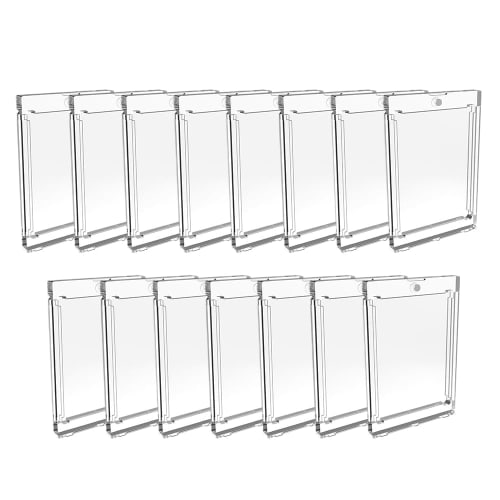 Mitas Magnetic Trading Card Case, Set of 15, Hard Case, UV Protection, Durable Clear Case for Collecting, Protecting, and Displaying Idols, In Stores,
