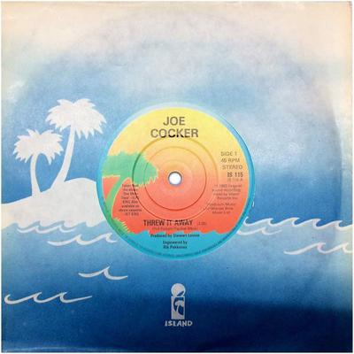 7-дюймовая пластинка JOE COCKER - Threw It Away IS115 ISLAND 1983 UK Rock Б/у
