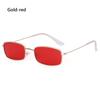 1PC Metal Half Frame Sun Glasses Small Square Women's Sunglasses Vintage Shades Trendy Narrow Hip Hop Eyewear