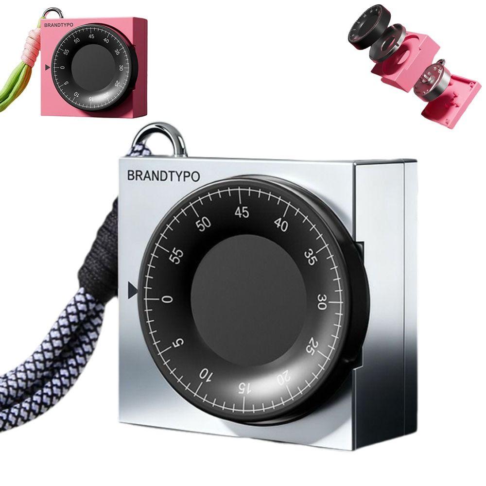 Magnetic Timer Manual Countdown Kitchen Timer Portable Mechanical Alarm Clock for Time Management