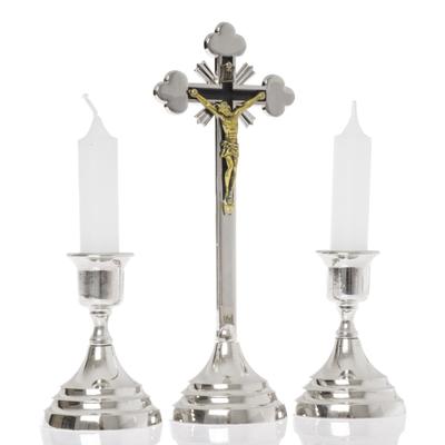 Komplet Kolędowy Tradycyjny Srebrny 19 Cm